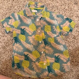 Cat & Jack Pineapple Print Kids Button Down Shirt